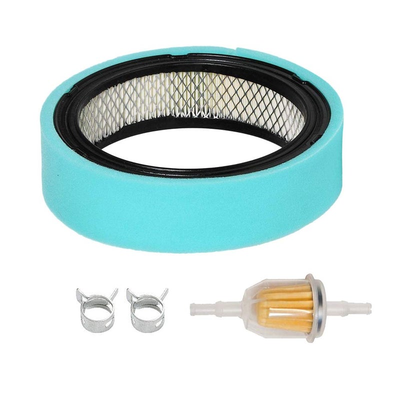 HIFROM Replace Air Filter Pre Cleaner Fuel Filter Clamp Replacement for Onan 140-2628 140-1228 140-2522 140-2628-01 Toro NN10774 John Deere AM106953 HE140-2628 Lawn Mower Air Cleaner (1 Set) - Image 1